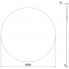 Mexen Alto Rundes Badezimmerspiegel 60 cm - 9853-060-060-000-00