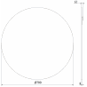 Mexen Alto rundes Badezimmerspiegel 70 cm - 9853-070-070-000-00