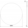 Mexen Alto runder Badezimmerspiegel 80 cm - 9853-080-080-000-00