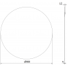 Mexen Alto Runder Badezimmerspiegel 90 cm - 9853-090-090-000-00