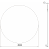 Mexen Alto rundes Badezimmerglas 90 cm - 9853-090-090-000-00