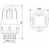 Mexen Uni-Term Thermostatkopf für Heizkörper, weiß - W908-004-20