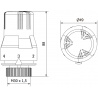 Mexen Uni-G Thermostatkopf für Heizkörper, weiß - W908-002-20