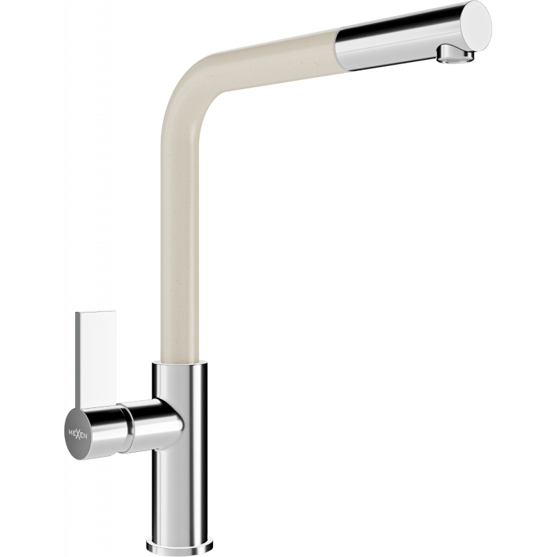 Mexen Flora Küchenarmatur, Chrom/Beige - 670401-09