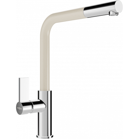 Mexen Flora Küchenarmatur, Chrom/Beige - 670401-09