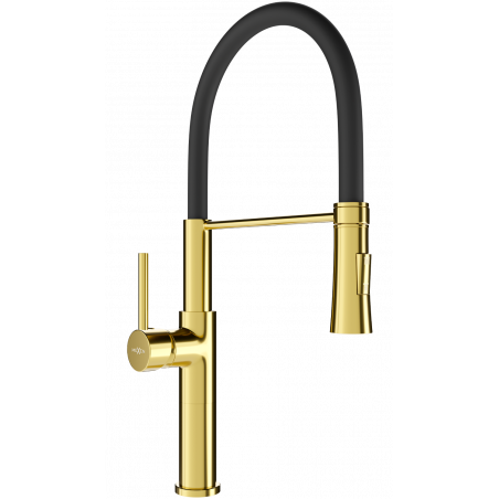 Mexen Dina Küchenarmatur, Gold/Schwarz - 672701-57
