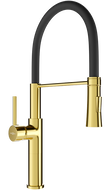 Mexen Dina Küchenarmatur, Gold/Schwarz - 672701-57