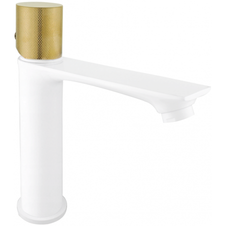 Mexen Royo One Waschtischarmatur, weiß/gold - 72201-25