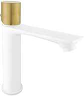 Mexen Royo One Waschtischarmatur, weiß/gold - 72201-25
