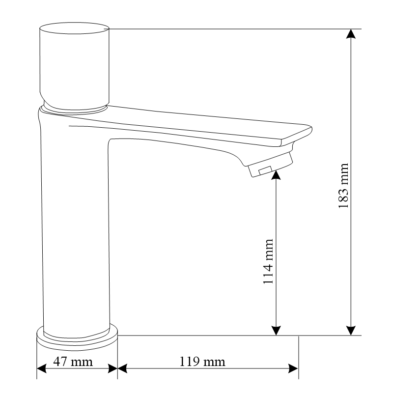 Mexen Royo One Waschtischarmatur, Grafit - 72201-66