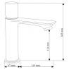 Mexen Royo One Waschbeckenarmatur, schwarz - 72201-70