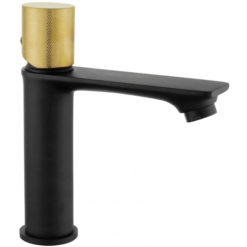 Mexen Royo One Waschtischarmatur, schwarz/gold - 72201-75