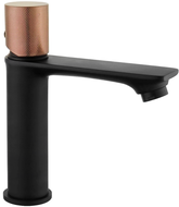 Mexen Royo One Waschbeckenarmatur, Schwarz/Roségold - 72201-76