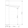 Mexen Royo One hoher Waschtischarmatur, schwarz/chrom - 72211-07