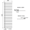 Mexen Neptun dekorativer Badezimmerheizkörper 1600 x 500 mm, 523 W, Chrom - W101-1600-500-00-01