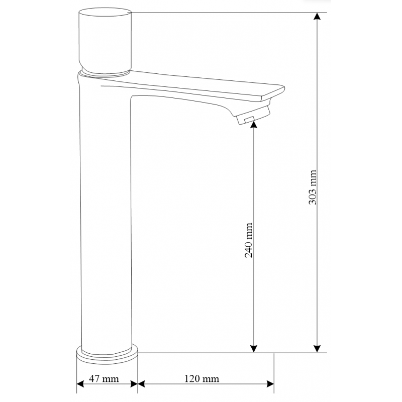 Mexen Royo One hoher Waschtischarmatur, gold - 72211-50