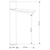 Mexen Royo One hoher Waschtischarmatur, Graphit - 72211-66