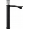 Mexen Royo One hohe Waschtischarmatur, Chrom/Schwarz - 72211-77