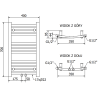 Mexen Ares Badezimmerheizkörper 700 x 400 mm, 189 W, Chrom - W102-0700-400-00-01