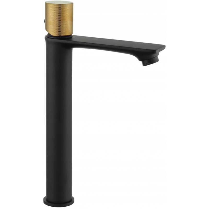 Mexen Royo One hoher Waschbeckenhahn, schwarz/gold - 72211-75