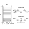 Mexen Ares Badezimmerheizkörper 700 x 400 mm, 240 W, Anthrazit - W102-0700-400-00-66