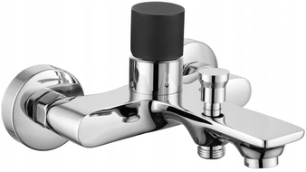 Mexen Royo One Badewannenarmatur, Chrom/Schwarz - 72231-07