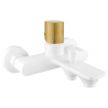 Mexen Royo One Wannenarmatur, weiß/gold - 72231-25