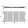 Mexen C21 Plattenradiator 300 x 900 mm, seitlicher Anschluss, 662 W, schwarz - W421-030-090-70