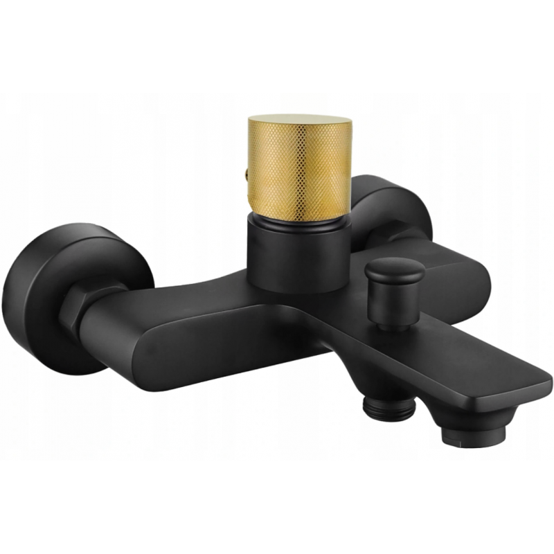 Mexen Royo One Badewannenarmatur, schwarz/gold - 72230-75