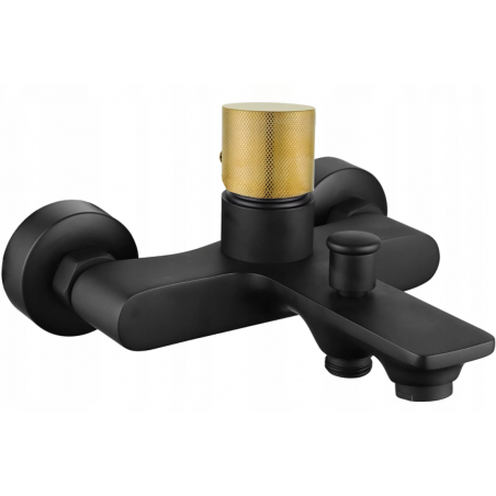 Mexen Royo One Badewannenarmatur, schwarz/gold - 72230-75