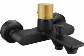 Mexen Royo One Badewannenarmatur, schwarz/gold - 72230-75
