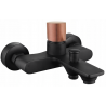 Mexen Royo One Badewannenarmatur, schwarz/roségold - 72230-76