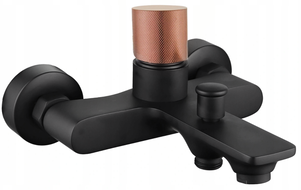 Mexen Royo One Badewannenarmatur, schwarz/roségold - 72230-76