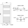 Mexen Ares Badezimmerheizkörper 900 x 400 mm, 312 W, Anthrazit - W102-0900-400-00-66