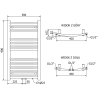 Mexen Ares Badezimmerheizkörper 900 x 500 mm, 294 W, golden - W102-0900-500-00-50