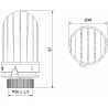 Mexen Uni-Term Thermostatkopf für Heizkörper, weiß - W908-003-20