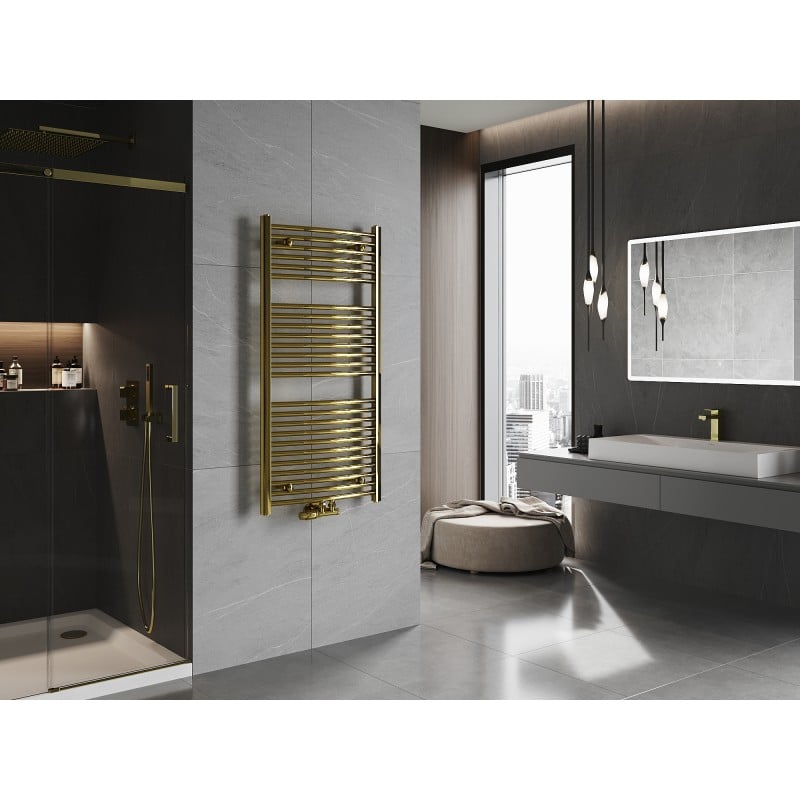 Mexen Ares Badezimmerheizkörper 1200 x 600 mm, 490 W, gold - W102-1200-600-00-50