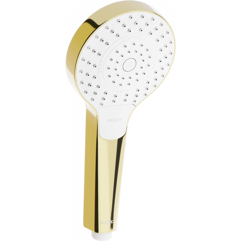 Mexen R-05 3-funktionaler Duschkopf, gold/weiß - 79505-50