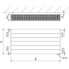 Mexen Line CVL33 Plattenheizkörper 500 x 2000 mm, unterer Anschluss, 3802 W, Anthrazit - W633L-050-200-66