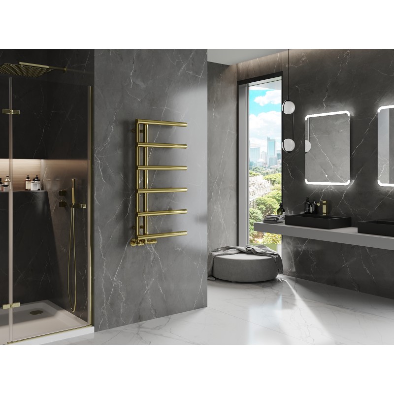Mexen Jukon dekorativer Badheizkörper 988 x 500 mm, 246 W, gold - W116-0988-500-00-50