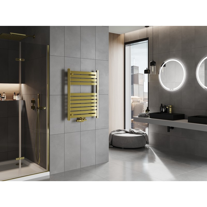 Mexen Uran Badezimmerheizkörper 800 x 600 mm, 336 W, gold - W105-0800-600-00-50
