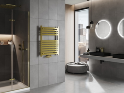 Mexen Uran Badezimmerheizkörper 800 x 600 mm, 336 W, gold - W105-0800-600-00-50