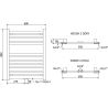 Mexen Uran Badezimmerheizkörper 800 x 600 mm, 425 W, Anthrazit - W105-0800-600-00-66