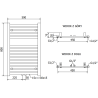Mexen Hades Badheizkörper 800 x 500 mm, 386 W, Anthrazit - W104-0800-500-00-66