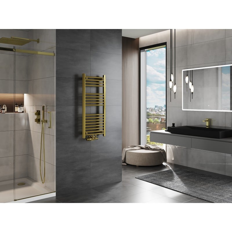 Mexen Mars Badezimmerheizkörper 900 x 400 mm, 244 W, gold - W110-0900-400-00-50