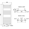 Mexen Mars Badezimmerheizkörper 900 x 400 mm, 309 W, Anthrazit - W110-0900-400-00-66