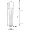 Mexen Omaha dekorativer Heizkörper 1800 x 420 mm, 655 W, Anthrazit - W208-1800-420-00-66
