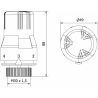 Mexen Uni-Term Thermostatkopf für Heizkörper, Anthrazit - W908-002-66