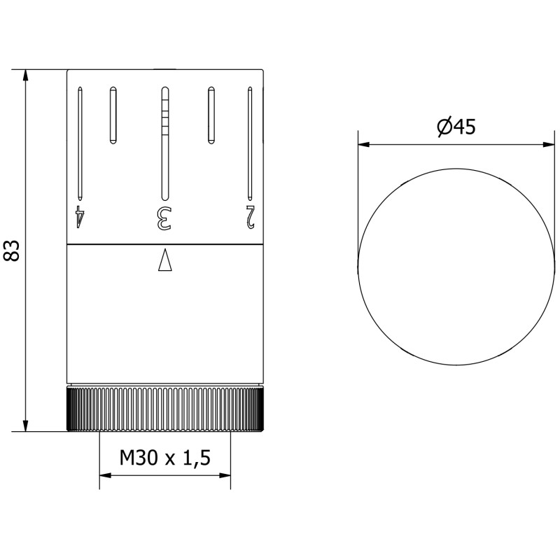 Mexen Uni-T Thermostatkopf für Heizkörper, goldfarben - W908-005-50