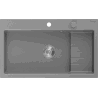 Mexen Omar Granitspüle 1-Kammer 800 x 480 mm, grau, Siphon Chrom - 6520801005-71